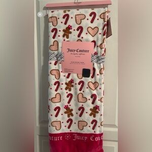 Juicy couture Christmas throw blanket gingerbread
